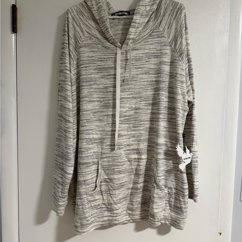 Ink Love And Peace Women’s Gray Hooded Sweatshirt WITH TAGS